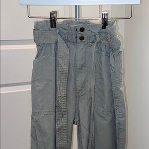 Green Tie Waist Pants